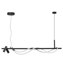 4391/30L HIGHTECH ODL24 139 черный/металл/канат Подвесной св-к с раздельн. вкл IP20 LED 30W 1200Лм 4000K CORDA