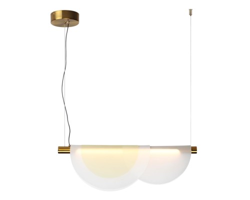 4358/20L MIDCENT ODL23 221 античная бронза/акрил белый матовый/янтарный Подвесной св-к IP20 LED 20W 1208Лм 3000K COLLE