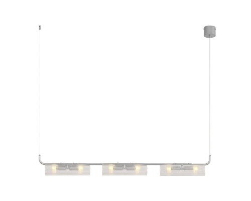 8258/6 SUSPENTIONI LN26 серебро/прозрачный, металл/стекло Подвес G9 6*20W 220V TORONTO