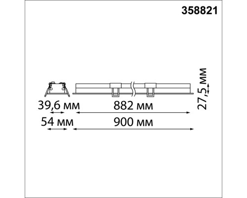 358821 SPOT NT22 304 черный Встраиваемый светодиодный светильник IP20 LED 4000K 24W 220V ITER
