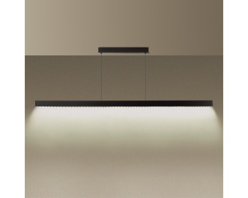 6683/38L HIGHTECH ODL24 203   Подвесной светильник брашир. черный/металл/акрил Раздельн включение с ПДУ (инфра красный) IP20 LED 38W 3420Лм 3000K BEVEREN