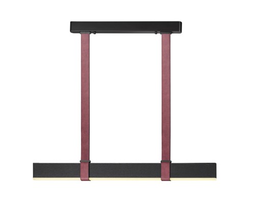 6629/25L HIGHTECH ODL24 153 металл/экокожа/ткань/акрил бордовый/черный Подвесной светильник IP20 LED 25W 3000K 220V VINCENT