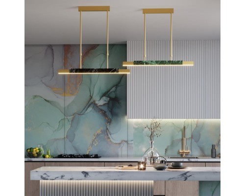 4361/25L MIDCENT ODL24 129 черный мрамор/антич. бронза/металл/акрил Подвесной светильник IP20 LED 25W 3000K 220V MARMI