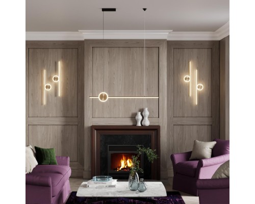 6601/30L HIGHTECH ODL23 127 черный/античная бронза/металл Подвесной св-к IP20 LED 30W 1800Лм 3000K STILO