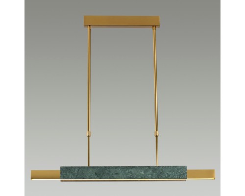 4360/25L MIDCENT ODL24 129 изумрудный мрамор/антич.бронза/металл/акрил Подвесной светильник IP20 LED 25W 3000K 220V MARMI