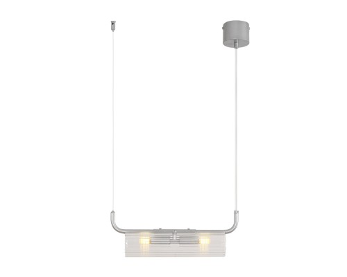 8258/2 SUSPENTIONI LN26 серебро/прозрачный, металл/стекло Подвес G9 2*20W 220V TORONTO