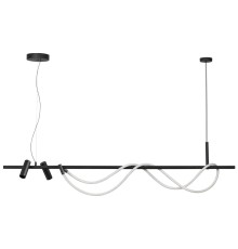 4391/40L HIGHTECH ODL24 139 черный/металл/канат Подвесной св-к с раздельн. вкл IP20 LED 40W 1580Лм 4000K CORDA