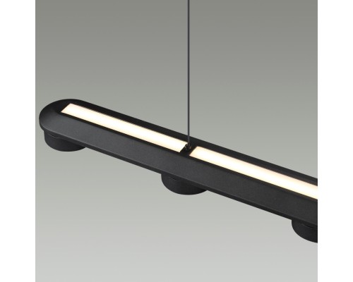 6631/64L HIGHTECH ODL24 155 металл/черный/акрил Подвесной линейный светильник IP20 LED 64W 1667Лм 3000K 220V с раздельным вкл. Верх/низ TURMAN