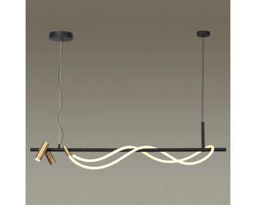 4397/30L HIGHTECH ODL23 103 черный/античная бронза/металл/канат Подвесной св-к IP20 LED 30W 1200Лм 3000K CORDA