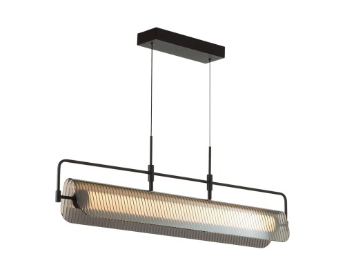 5056/35LA L-VISION ODL24 387 черный/дымчатый/металл/стекло/акрил Люстра LED 35W 3000К LINER