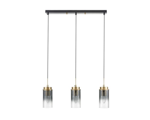 8101/3A COMFI LN25 черный/бронза металл/стекло Подвес Е14 3*40W 220V ISHA