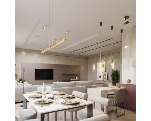 6644/45L HIGHTECH ODL24 169 античная бронза/металл/акрил Подвесной светильник IP20 LED 49W 3000K 220V MALI