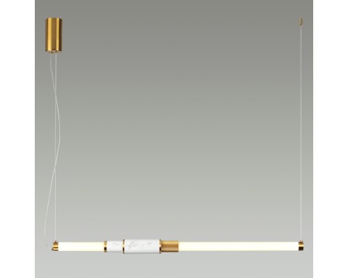 4359/14L MIDCENT ODL24 000 белый мрамор/антич. бронза/металл/акрил Подвесной светильник (ВЕРТ. И ГОРИЗОНТ) IP20 LED 14W 3000K 220V MARMI