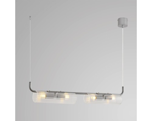 8258/4 SUSPENTIONI LN26 серебро/прозрачный, металл/стекло Подвес G9 4*20W 220V TORONTO