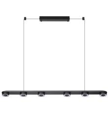 6631/64L HIGHTECH ODL24 155 металл/черный/акрил Подвесной линейный светильник IP20 LED 64W 1667Лм 3000K 220V с раздельным вкл. Верх/низ TURMAN