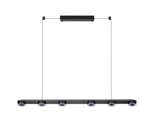 6631/64L HIGHTECH ODL24 155 металл/черный/акрил Подвесной линейный светильник IP20 LED 64W 1667Лм 3000K 220V с раздельным вкл. Верх/низ TURMAN