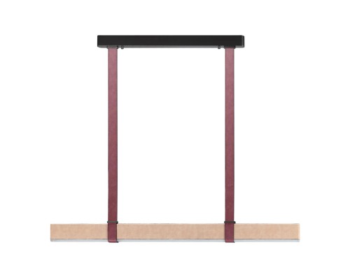 6630/36L HIGHTECH ODL24 153 металл/эко-кожа/ткань/акрил черный/бордовый/бежевый Подвесной светильник IP20 LED 36W 3000K 220V VINCENT