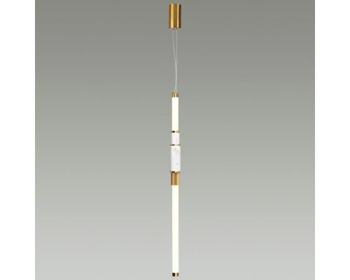 4359/14L MIDCENT ODL24 000 белый мрамор/антич. бронза/металл/акрил Подвесной светильник (ВЕРТ. И ГОРИЗОНТ) IP20 LED 14W 3000K 220V MARMI