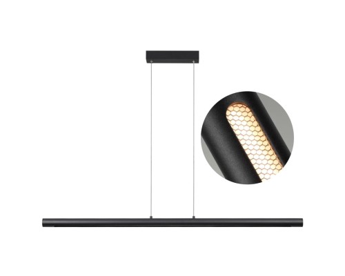 6643/45L HIGHTECH ODL24 169 черный/металл/акрил Подвесной светильник IP20 LED 49W 3000K 220V MALI