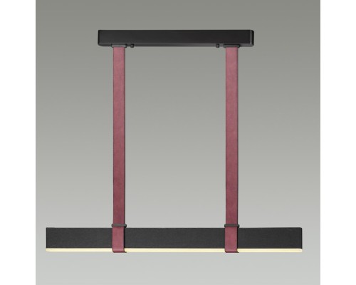 6629/25L HIGHTECH ODL24 153 металл/экокожа/ткань/акрил бордовый/черный Подвесной светильник IP20 LED 25W 3000K 220V VINCENT