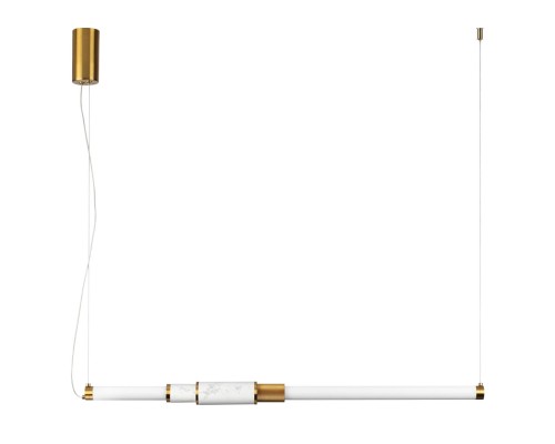 4359/14L MIDCENT ODL24 000 белый мрамор/антич. бронза/металл/акрил Подвесной светильник (ВЕРТ. И ГОРИЗОНТ) IP20 LED 14W 3000K 220V MARMI