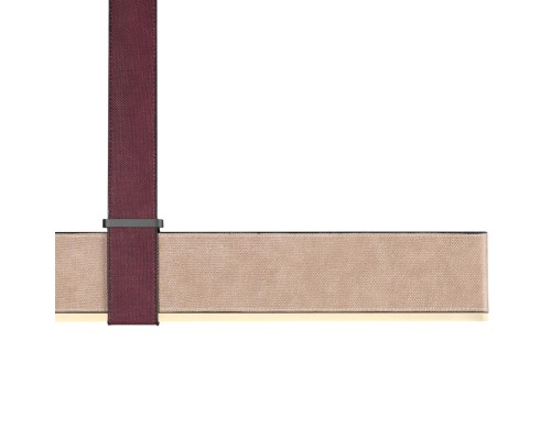 6630/36L HIGHTECH ODL24 153 металл/эко-кожа/ткань/акрил черный/бордовый/бежевый Подвесной светильник IP20 LED 36W 3000K 220V VINCENT