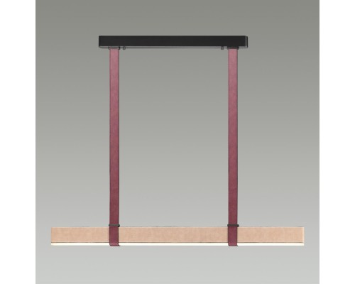 6630/36L HIGHTECH ODL24 153 металл/эко-кожа/ткань/акрил черный/бордовый/бежевый Подвесной светильник IP20 LED 36W 3000K 220V VINCENT