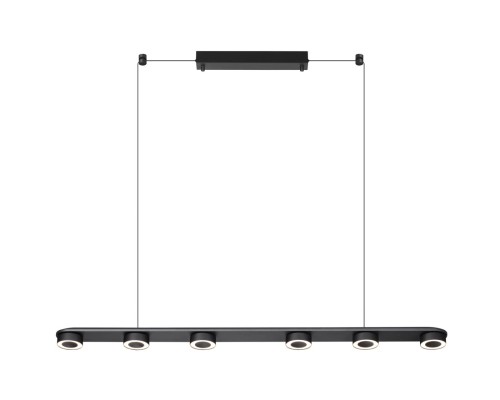 6631/64L HIGHTECH ODL24 155 металл/черный/акрил Подвесной линейный светильник IP20 LED 64W 1667Лм 3000K 220V с раздельным вкл. Верх/низ TURMAN