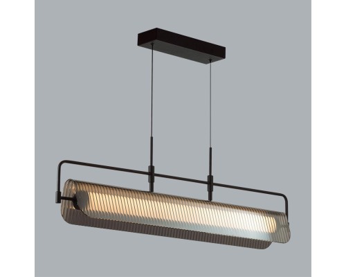 5056/35LA L-VISION ODL24 387 черный/дымчатый/металл/стекло/акрил Люстра LED 35W 3000К LINER
