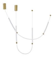 6639/24CL HIGHTECH ODL24 161 металл/античная бронза/белые бусы из акрила Потолочный светильник (в комплекте 2 нити) IP 20 LED 24W 3500K 220V MONELLA