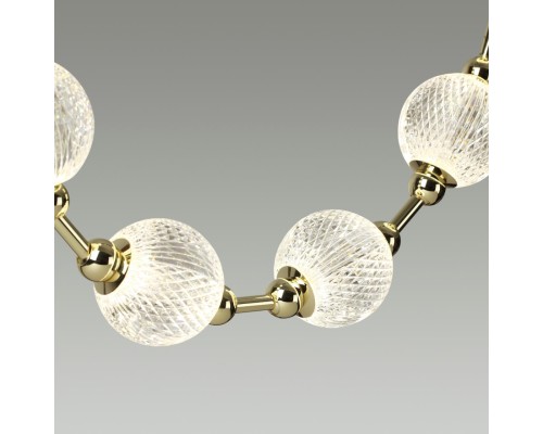 5008/64L L-VISION ODL23 575 золотой/прозрачный/металл/акрил Подвес бусы LED 64W 4000K 3520лм CRYSTAL