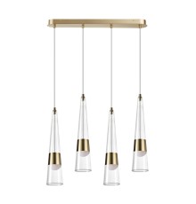 5043/42L L-VISION ODL24 301 глянц.золото/прозрачный/металл/стекло Люстра LED 42W 3000K 4167Лм LUMP