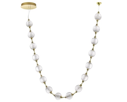 5008/64L L-VISION ODL23 575 золотой/прозрачный/металл/акрил Подвес бусы LED 64W 4000K 3520лм CRYSTAL