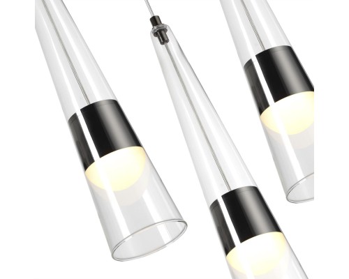 5044/42L L-VISION ODL24 301 глянц.темн.хром/прозрачный/металл/стекло Люстра LED 42W 3000K 4167Лм LUMP