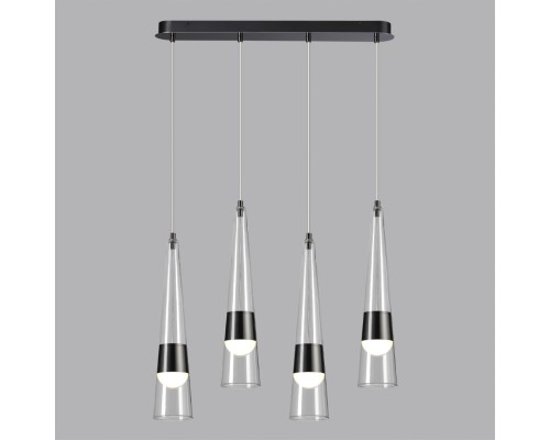 5044/42L L-VISION ODL24 301 глянц.темн.хром/прозрачный/металл/стекло Люстра LED 42W 3000K 4167Лм LUMP