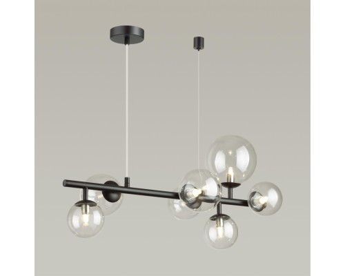 4818/7 MODERN ODL21 201 черный/прозрачный Люстра G9 7*40W TOVI