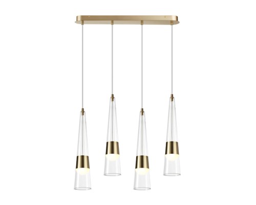 5043/42L L-VISION ODL24 301 глянц.золото/прозрачный/металл/стекло Люстра LED 42W 3000K 4167Лм LUMP