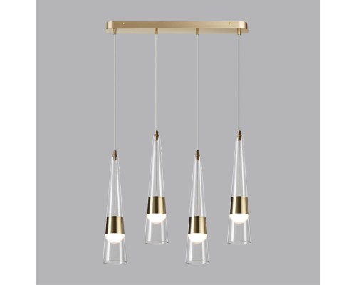 5043/42L L-VISION ODL24 301 глянц.золото/прозрачный/металл/стекло Люстра LED 42W 3000K 4167Лм LUMP