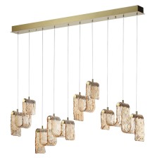 5105/52L L-VISION  ODL26 золотой брашинг/янтарный металл/стекло Люстра линейная LED x 52W 4000K FLOW