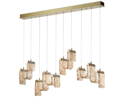 5105/52L L-VISION  ODL26 золотой брашинг/янтарный металл/стекло Люстра линейная LED x 52W 4000K FLOW