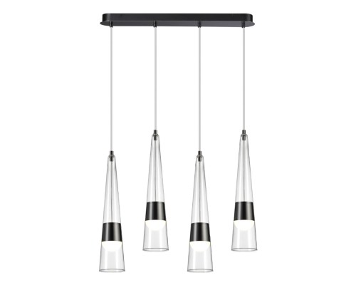 5044/42L L-VISION ODL24 301 глянц.темн.хром/прозрачный/металл/стекло Люстра LED 42W 3000K 4167Лм LUMP