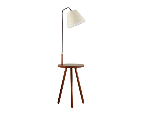 Торшер со столиком Odeon Light 4666/1F Kalda темное дерево/рогожка E27 1*60 Вт