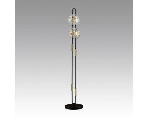 5407/23FL MODERN ODL_EX24 27 черный/золотой/металл/стекло Торшер LED 23W 3000K 1940Лм MAGNET