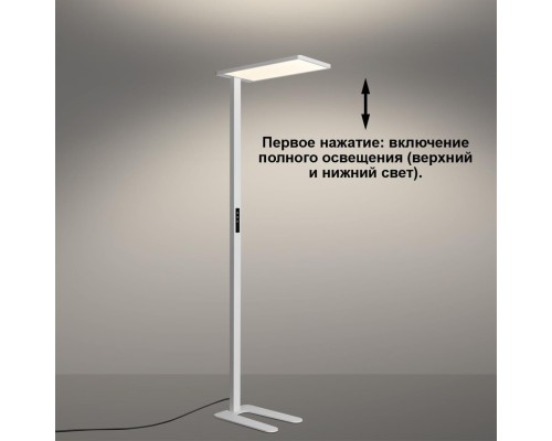 359545 LEDO (В 2-Х КОРОБКАХ) NT25 000 белый Торшер светодиодный диммир. полного спектра IP20 LED 50W+50W 180-265V 4000K 6500Лм STUDI
