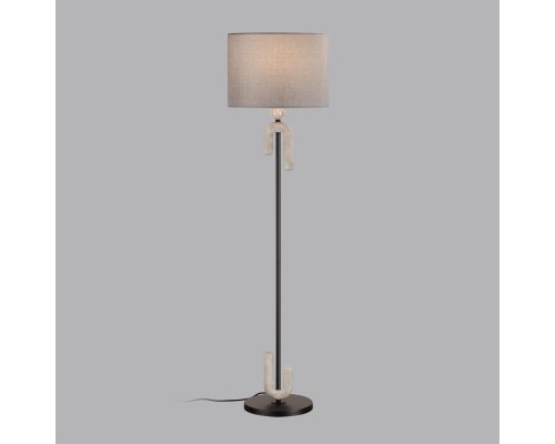 5410/1FA MODERN ODL_EX24 73 черный матов./бежевый/серый/металл/полирезин/ткань Торшер E27 1*60W BAGEL