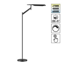 359542 LEDO NT25 000 черный Торшер диммир. со сменой цвет. темпер. (управление- сенсор) IP20 LED 14W 100-240V 2700К\4000К\6000К ALA