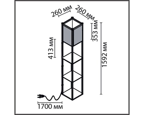 8089/1F COMFI LN25 белый, дерево/текстиль Торшер Е27 1*60W 220V PRACTIC