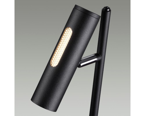 6643/5FL HIGHTECH ODL24 171 черный/металл/акрил Напольный светильник (выкл. и диммер на корпусе) IP20 LED 6W 3000K 220V MALI