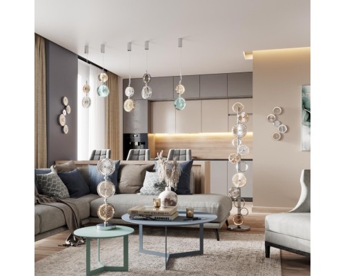 5416/68FL L-VISION ODL_EX23 11 хром/разноцветный металл/стекло Торшер LED 68W 4000K CARAMELLA