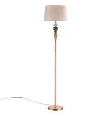 5040/1F CLASSIC ODL24 305 античн.бронза/беж.абажур/металл/керамика Торшер E27 1*60W HOMI